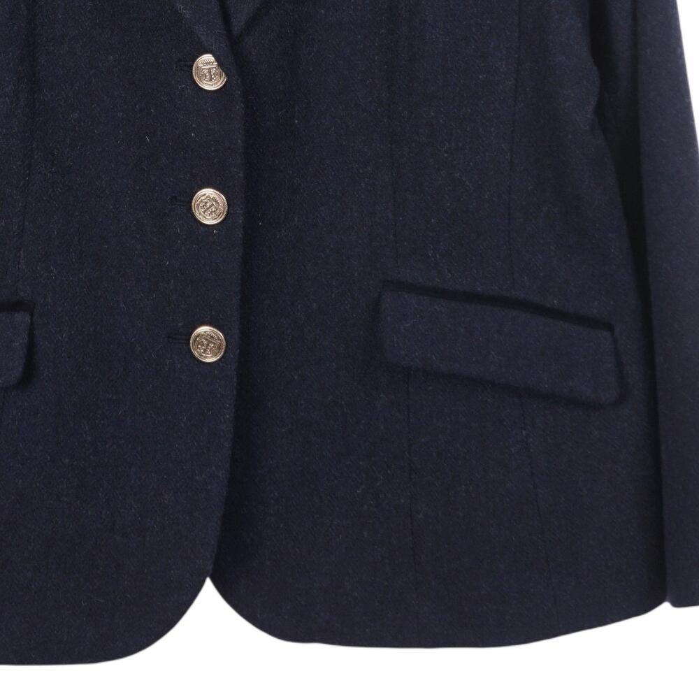 Talbots Aberdeen Blazer 16P Blue Wool Blend Lined Pockets 3-Button Jacket Office - Picture 5 of 9